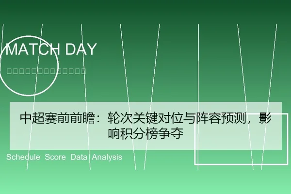 中超赛前前瞻：轮次关键对位与阵容预测，影响积分榜争夺